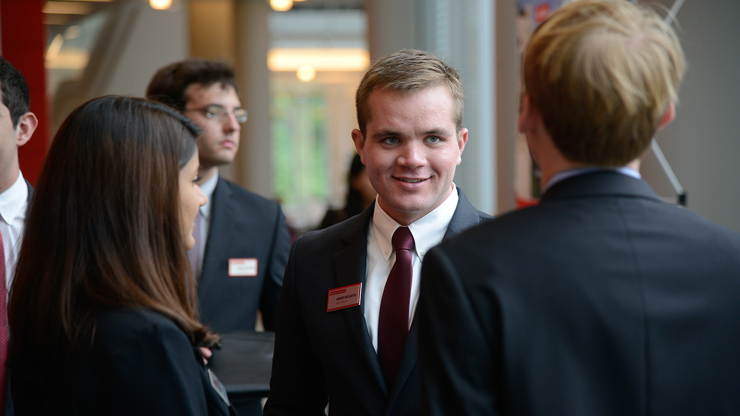 NC State students networking with other students