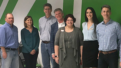 Craigh Lupton-Smith (third from left) with Professor Mark Beasley, ERM Initiative director, and 