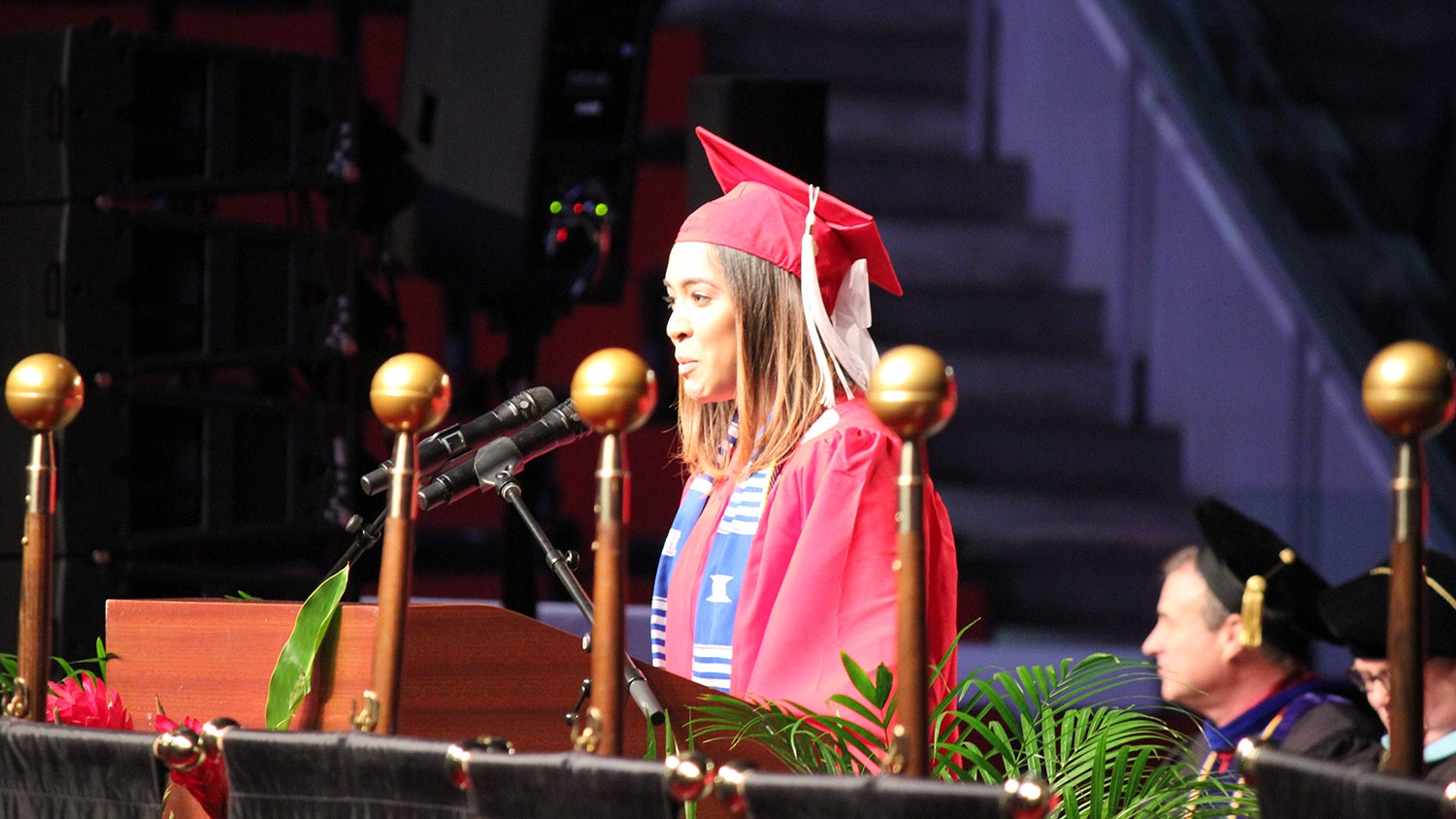 Marian Keim delivers the 2016 Poole College commencement address.