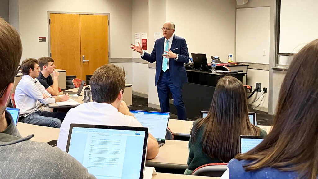 PCAOB Board Member George Botic engages with MAC students at the Poole College of Management