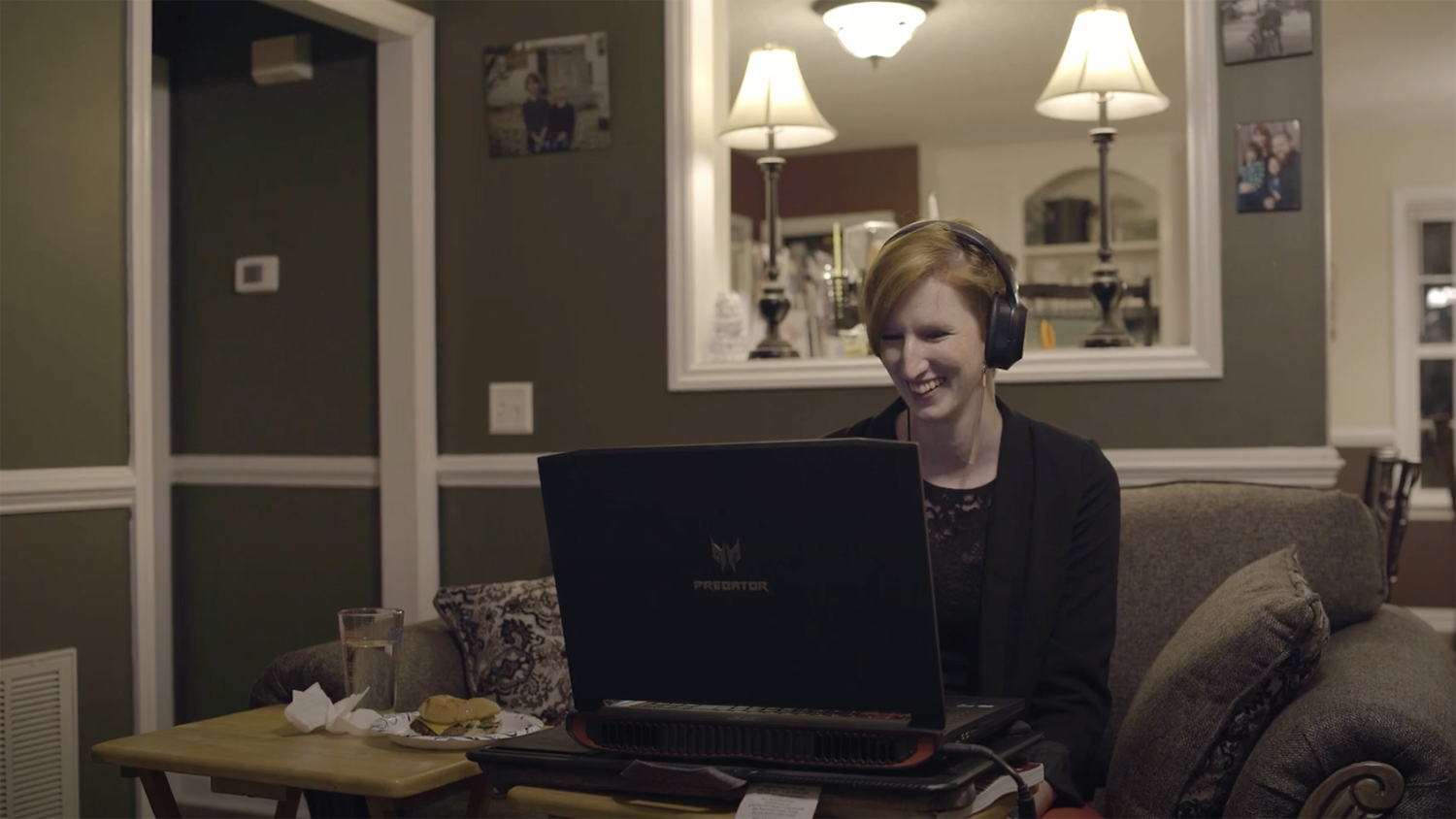 NC State student enjoying a virtual session. 