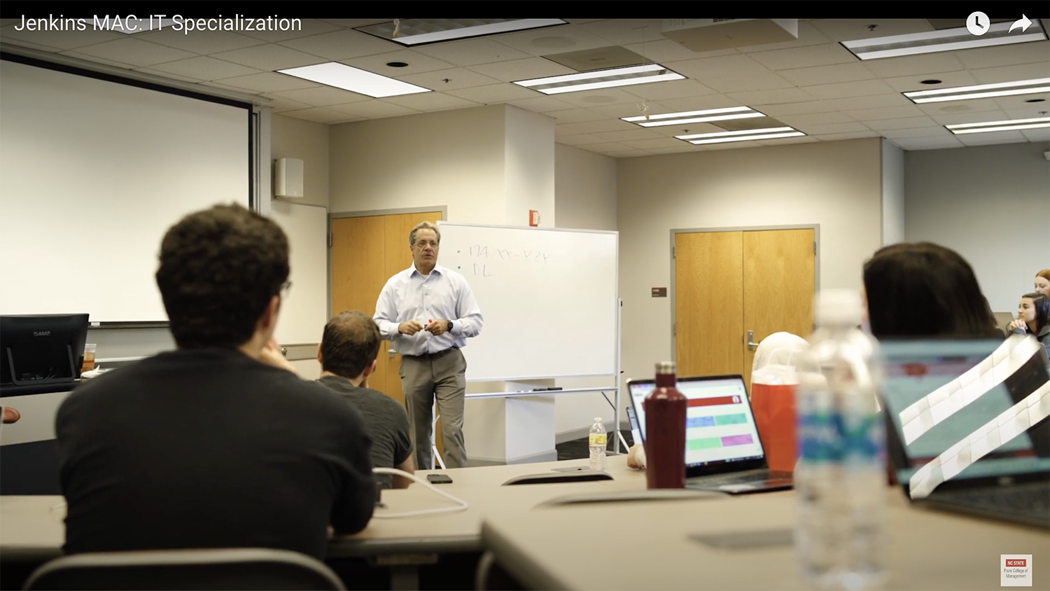 NC State professor teaching in a classroom