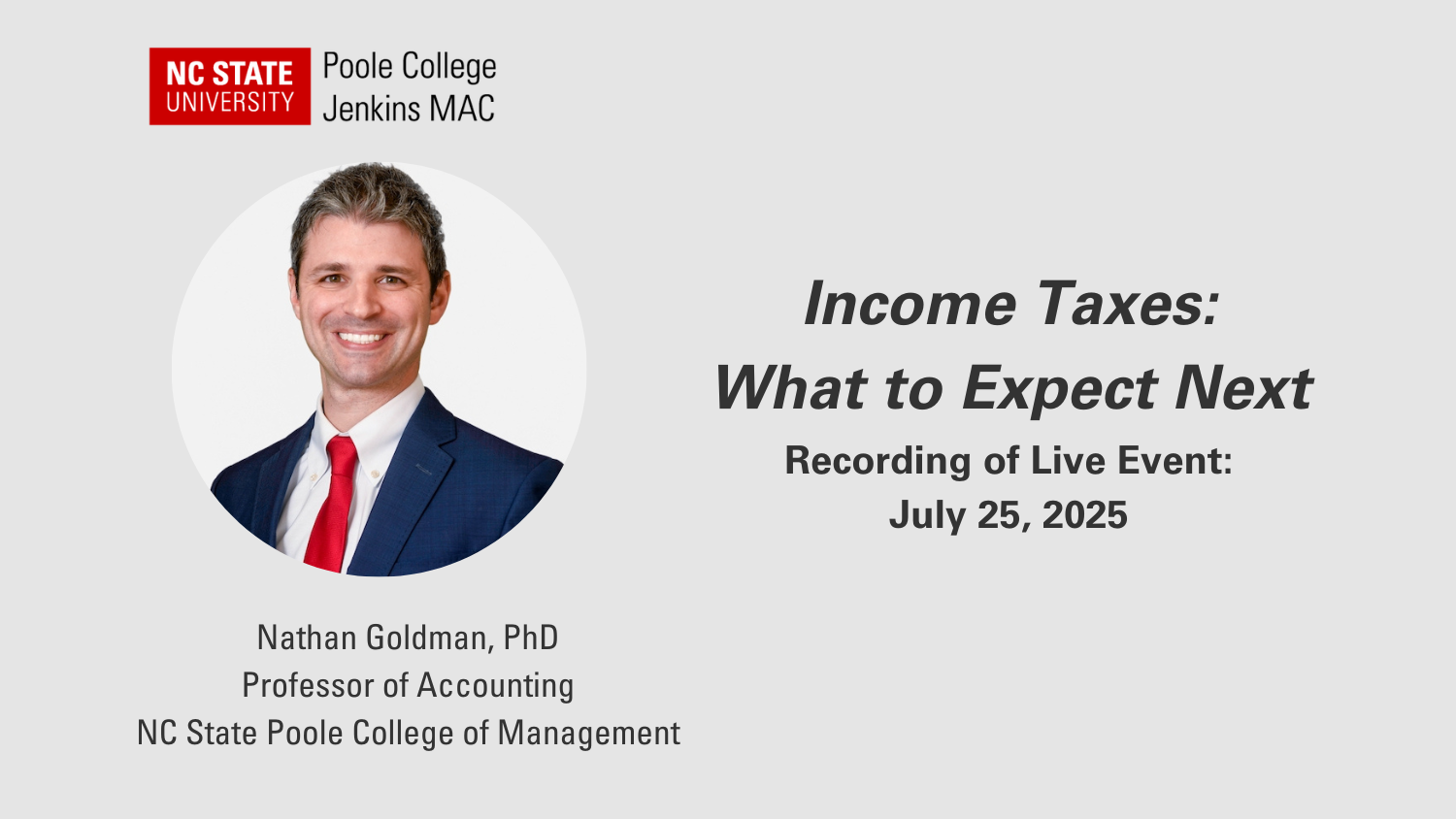 cover of video featuring Nathan Goldman